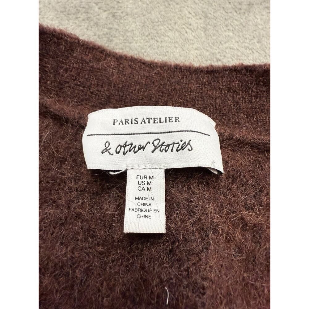 & Other Stories Brown Button-Up Mohair Blend Cardigan - Picture 6 of 8